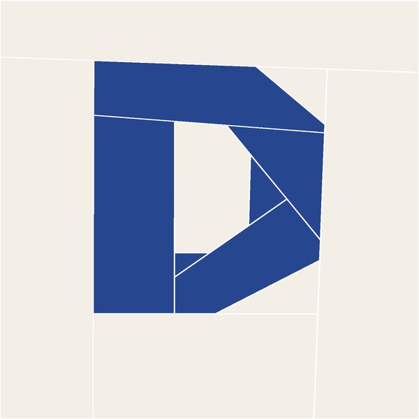 Letter D block