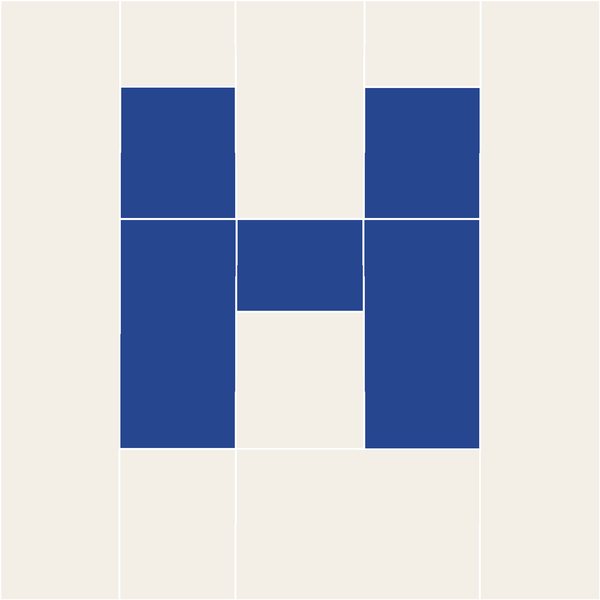 Letter H block