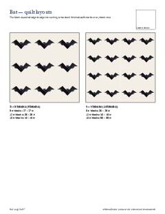 Page 5 of the Bat Quilt Block Pattern PDF