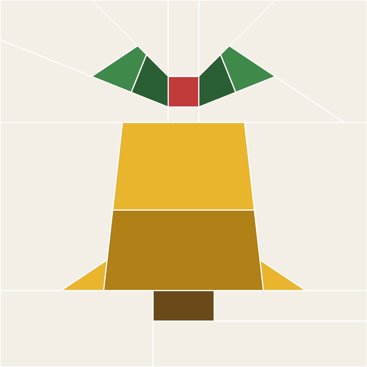 Holly Bell Quilt Block Pattern, Advanced cut