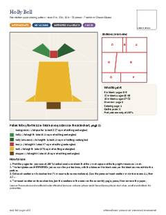 Page 1 of the Holly Bell Quilt Block Pattern PDF