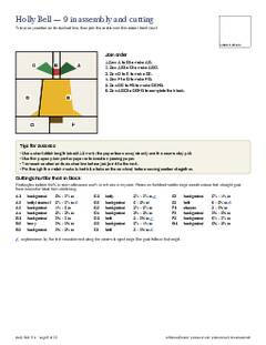 Page 9 of the Holly Bell Quilt Block Pattern PDF