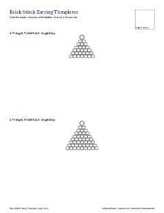 Page 2 of the Brick Stitch Earring Templates PDF