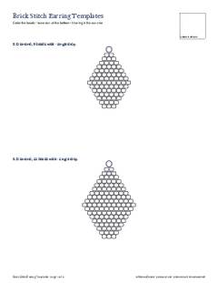 Page 4 of the Brick Stitch Earring Templates PDF