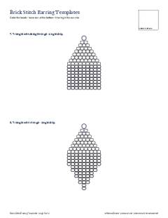 Page 5 of the Brick Stitch Earring Templates PDF