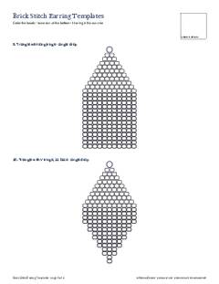 Page 6 of the Brick Stitch Earring Templates PDF