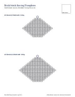 Page 9 of the Brick Stitch Earring Templates PDF