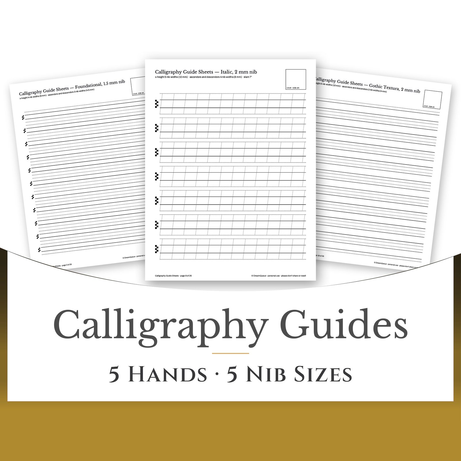 Calligraphy Guide Sheets: the finished piece