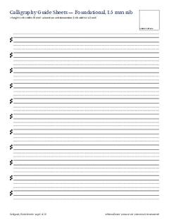 Page 2 of the Calligraphy Guide Sheets PDF