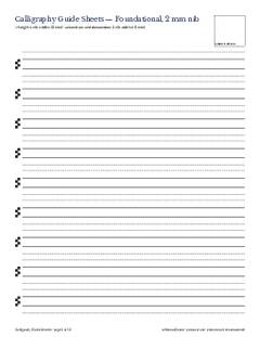 Page 3 of the Calligraphy Guide Sheets PDF