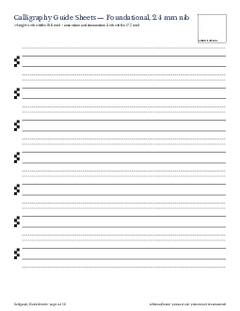 Page 4 of the Calligraphy Guide Sheets PDF
