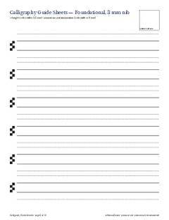 Page 5 of the Calligraphy Guide Sheets PDF