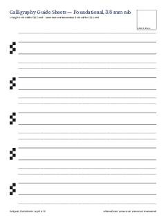 Page 6 of the Calligraphy Guide Sheets PDF