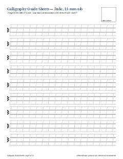 Page 7 of the Calligraphy Guide Sheets PDF