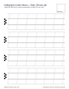 Page 11 of the Calligraphy Guide Sheets PDF