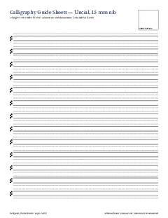 Page 12 of the Calligraphy Guide Sheets PDF