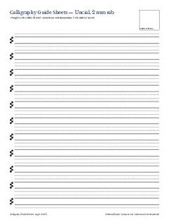 Page 13 of the Calligraphy Guide Sheets PDF
