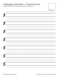 Page 15 of the Calligraphy Guide Sheets PDF