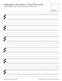 Page 16 of the Calligraphy Guide Sheets PDF