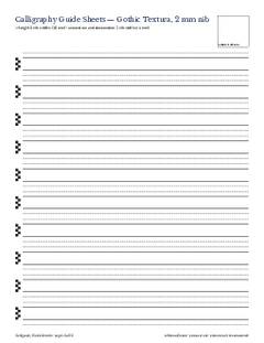 Page 18 of the Calligraphy Guide Sheets PDF