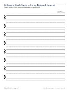 Page 19 of the Calligraphy Guide Sheets PDF