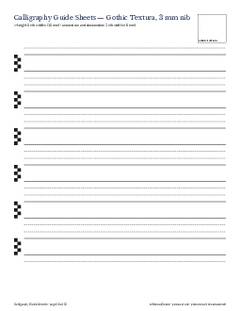 Page 20 of the Calligraphy Guide Sheets PDF