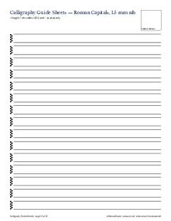 Page 22 of the Calligraphy Guide Sheets PDF
