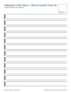 Page 23 of the Calligraphy Guide Sheets PDF