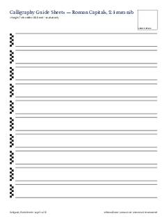 Page 24 of the Calligraphy Guide Sheets PDF