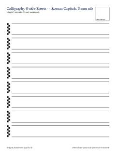 Page 25 of the Calligraphy Guide Sheets PDF