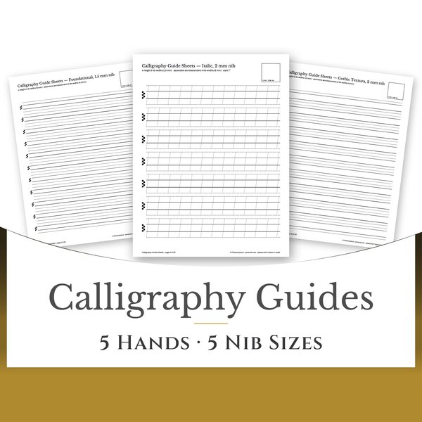 Calligraphy Guide Sheets