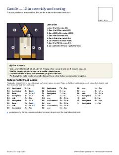 Page 12 of the Candle Quilt Block Pattern PDF