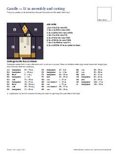 Page 24 of the Candle Quilt Block Pattern PDF