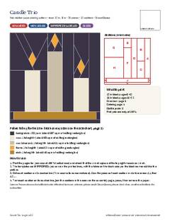 Page 1 of the Candle Trio Quilt Block Pattern PDF
