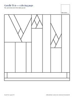Page 4 of the Candle Trio Quilt Block Pattern PDF
