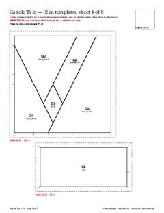 Page 9 of the Candle Trio Quilt Block Pattern PDF