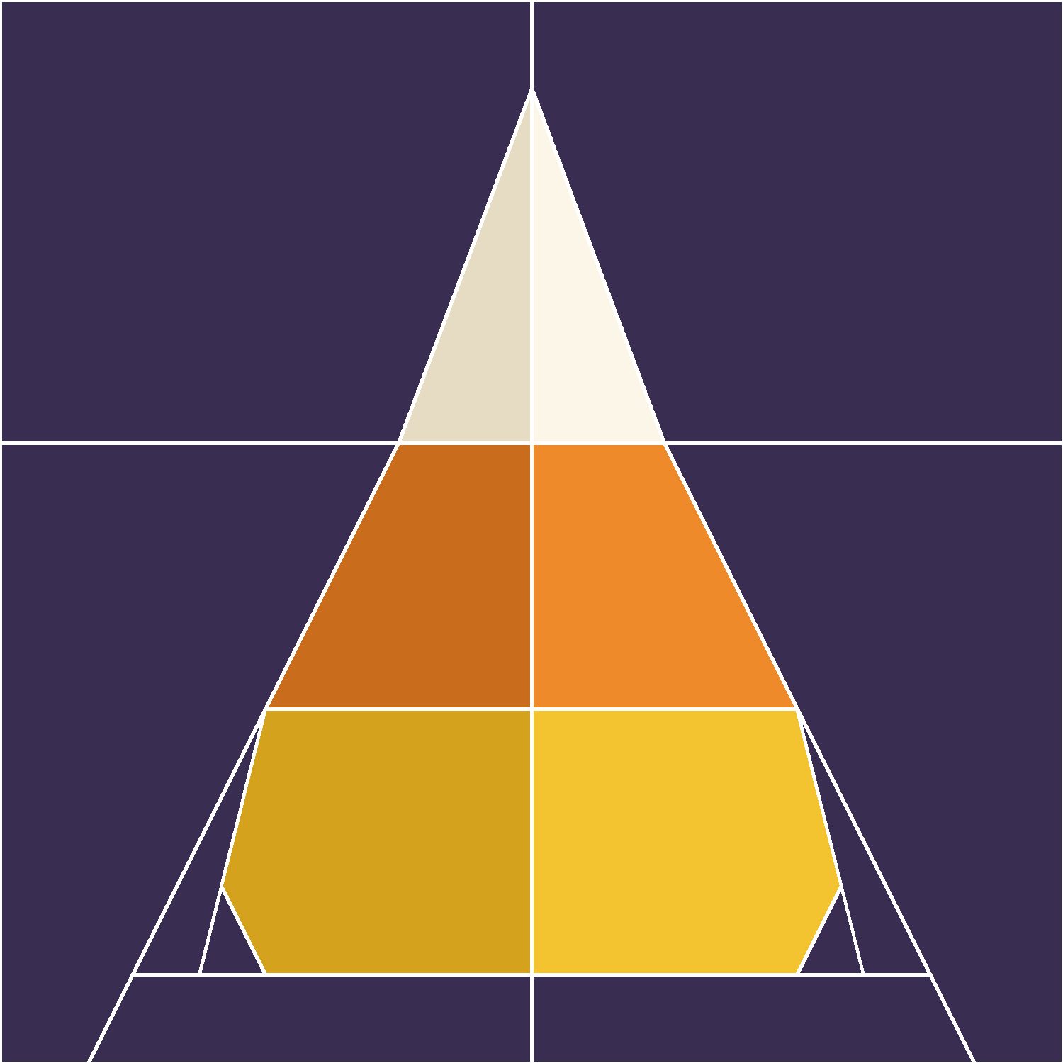 Candy Corn Quilt Block Pattern: the finished piece