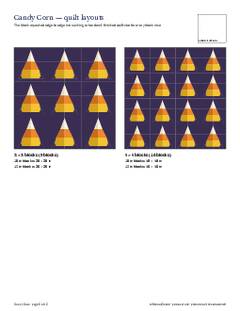 Page 5 of the Candy Corn Quilt Block Pattern PDF