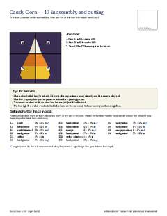 Page 10 of the Candy Corn Quilt Block Pattern PDF