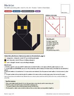 Page 1 of the Black Cat Quilt Block Pattern PDF