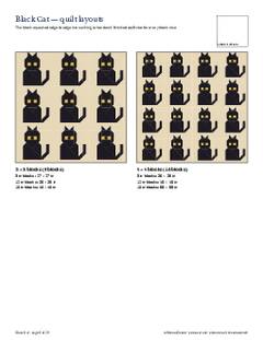 Page 5 of the Black Cat Quilt Block Pattern PDF