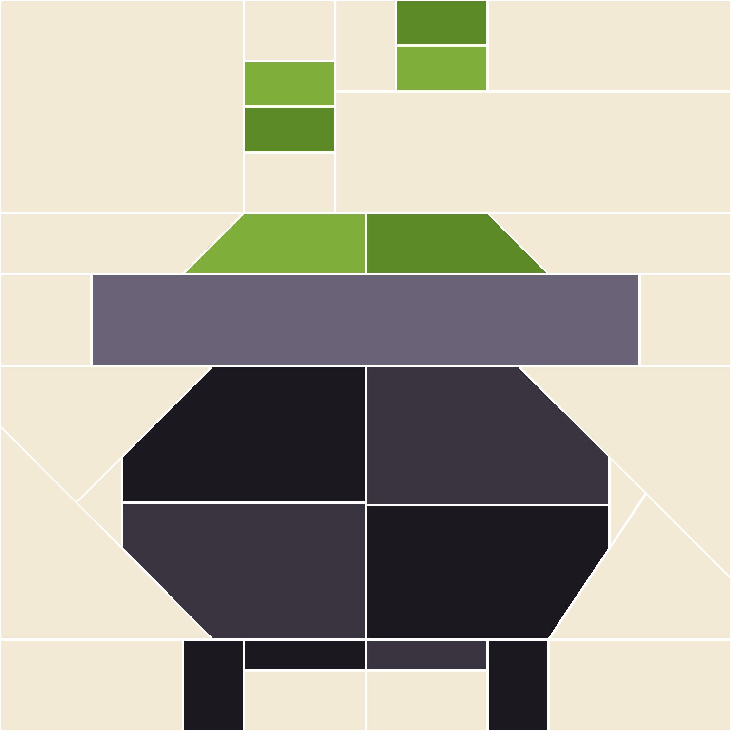 Cauldron Quilt Block Pattern, Advanced cut