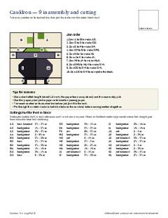 Page 9 of the Cauldron Quilt Block Pattern PDF