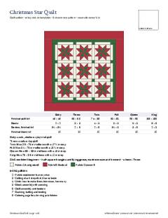 Page 1 of the Christmas Star Quilt Pattern PDF