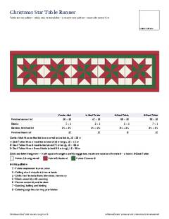 Page 1 of the Christmas Star Table Runner Pattern PDF