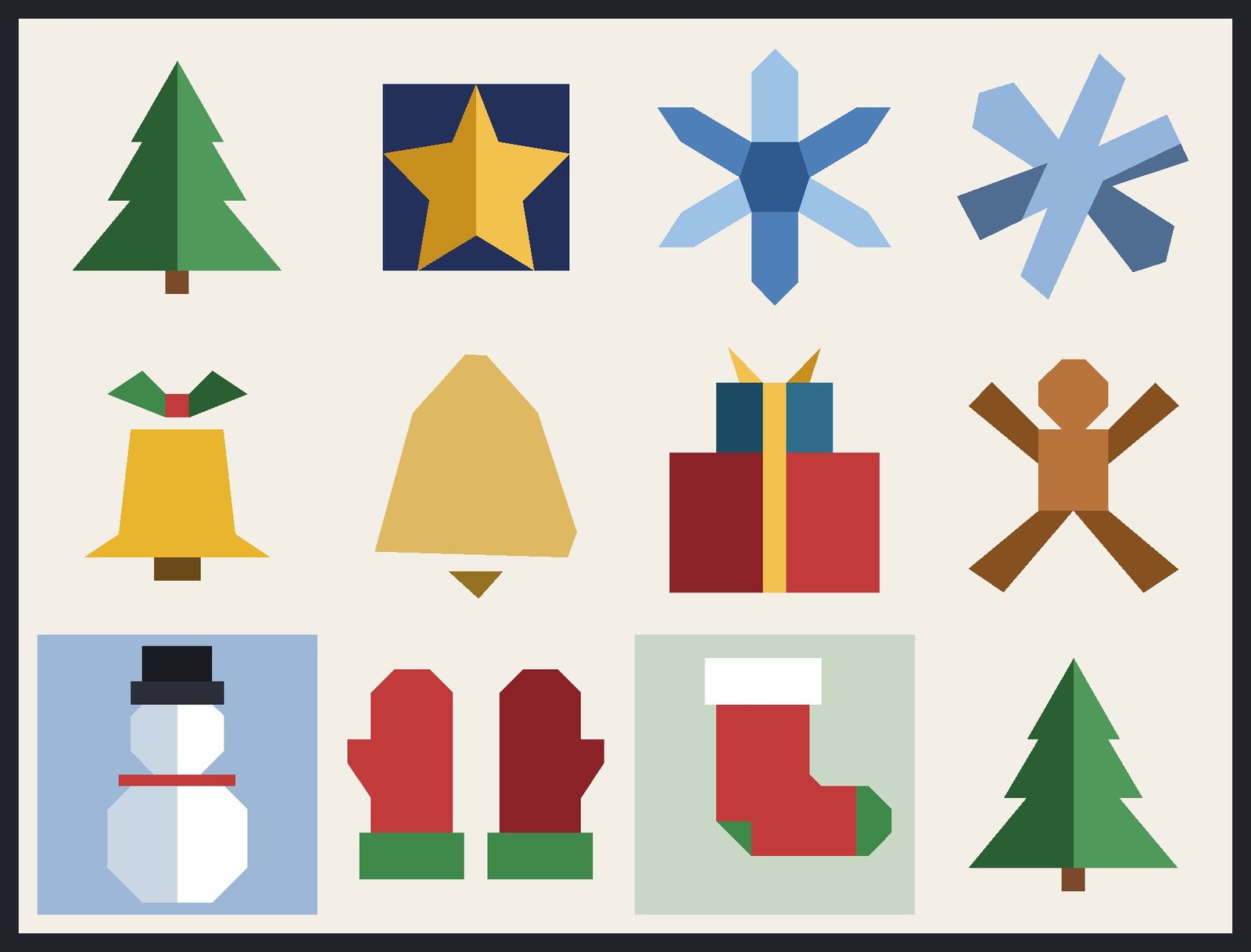 Christmas Vol. 2 Pattern Bundle: the finished piece