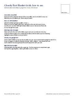 Page 1 of the Chunky Knit Blanket Templates PDF