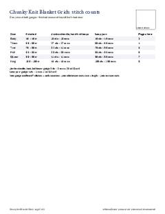 Page 2 of the Chunky Knit Blanket Templates PDF