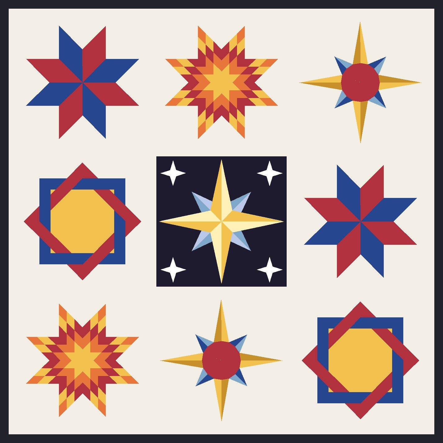 Classic Stars Pattern Bundle: the finished piece
