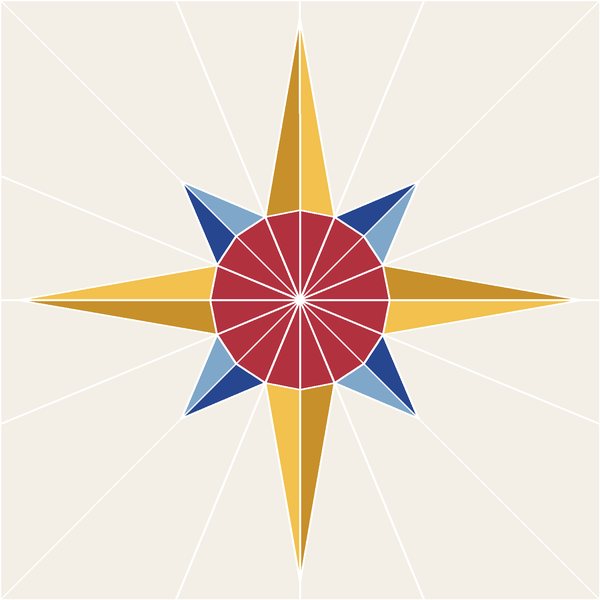 8-Point Mariner's Compass block